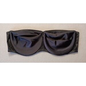 Curvation 44C Black Strapless Bra, Stick Bands to Keep it in Place